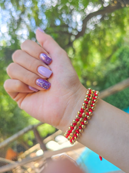 Brazalete Destino Compartido Oro Laminado 18k