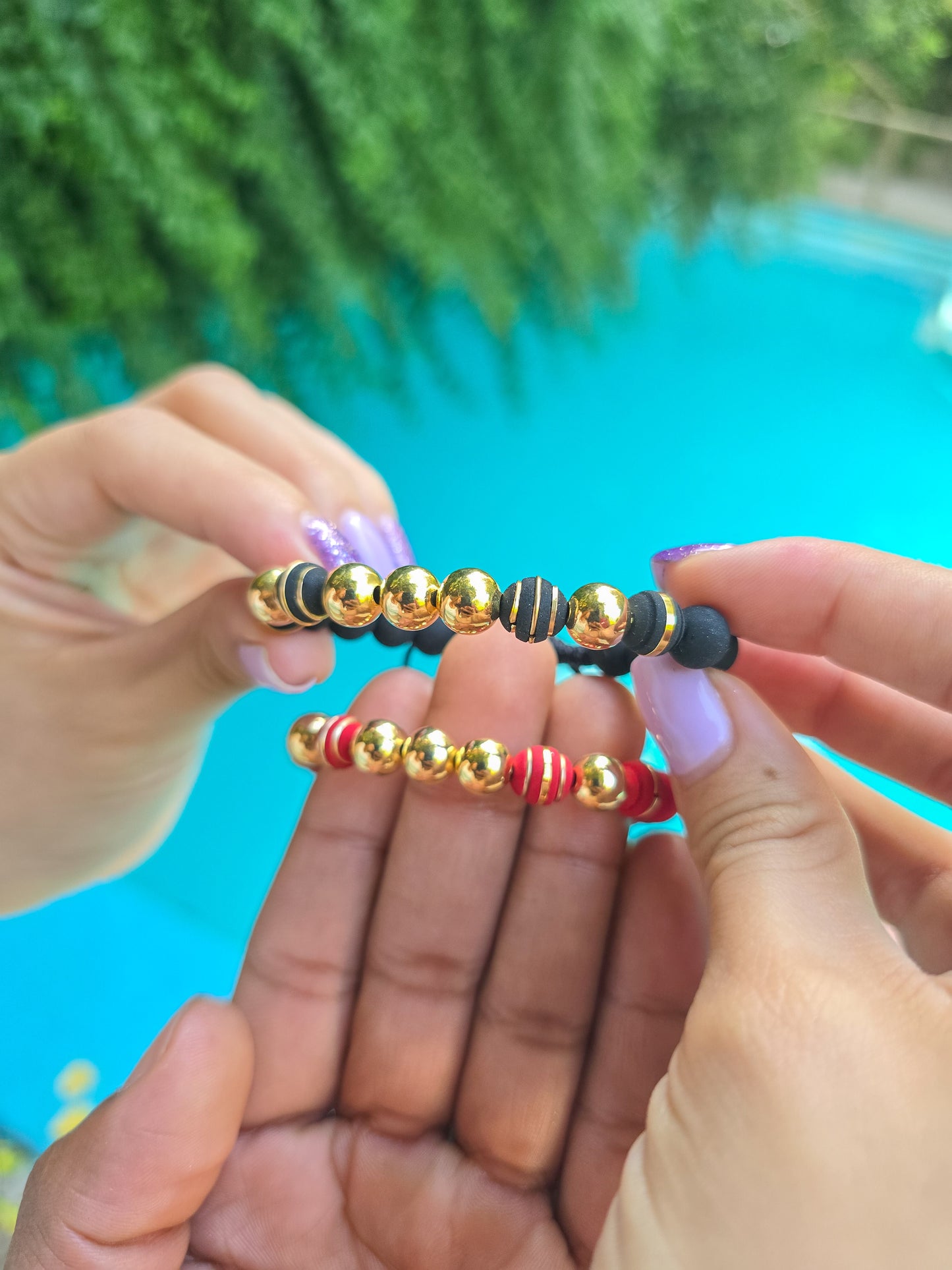 Brazaletes de Energía Compartida Oro Laminado 18k