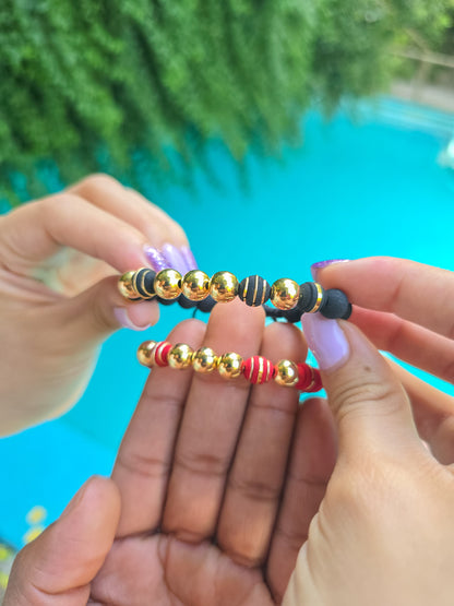 Brazaletes de Energía Compartida Oro Laminado 18k