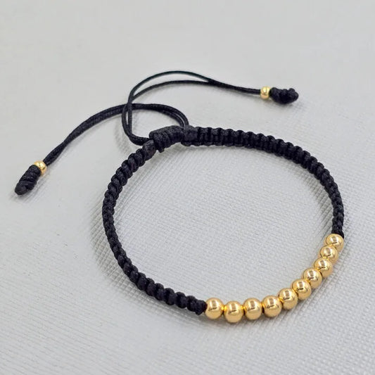 Brazalete Clásico Tejido Oro Laminado 18k