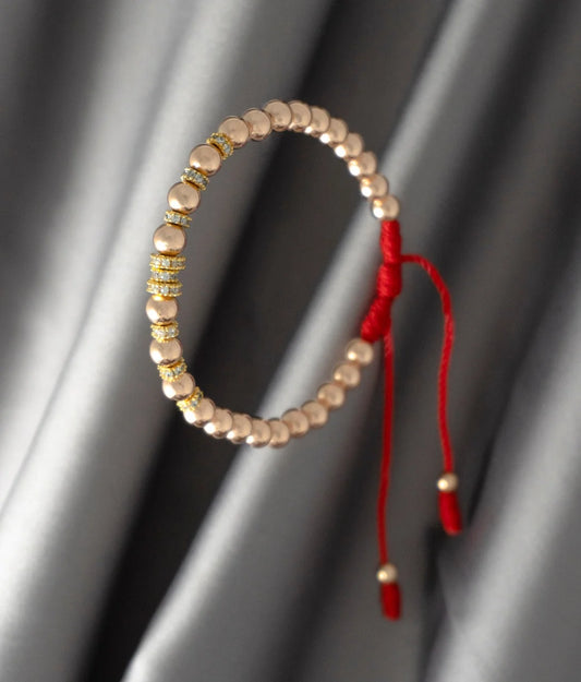Brazalete Dorado Balín Oro Laminado 18k