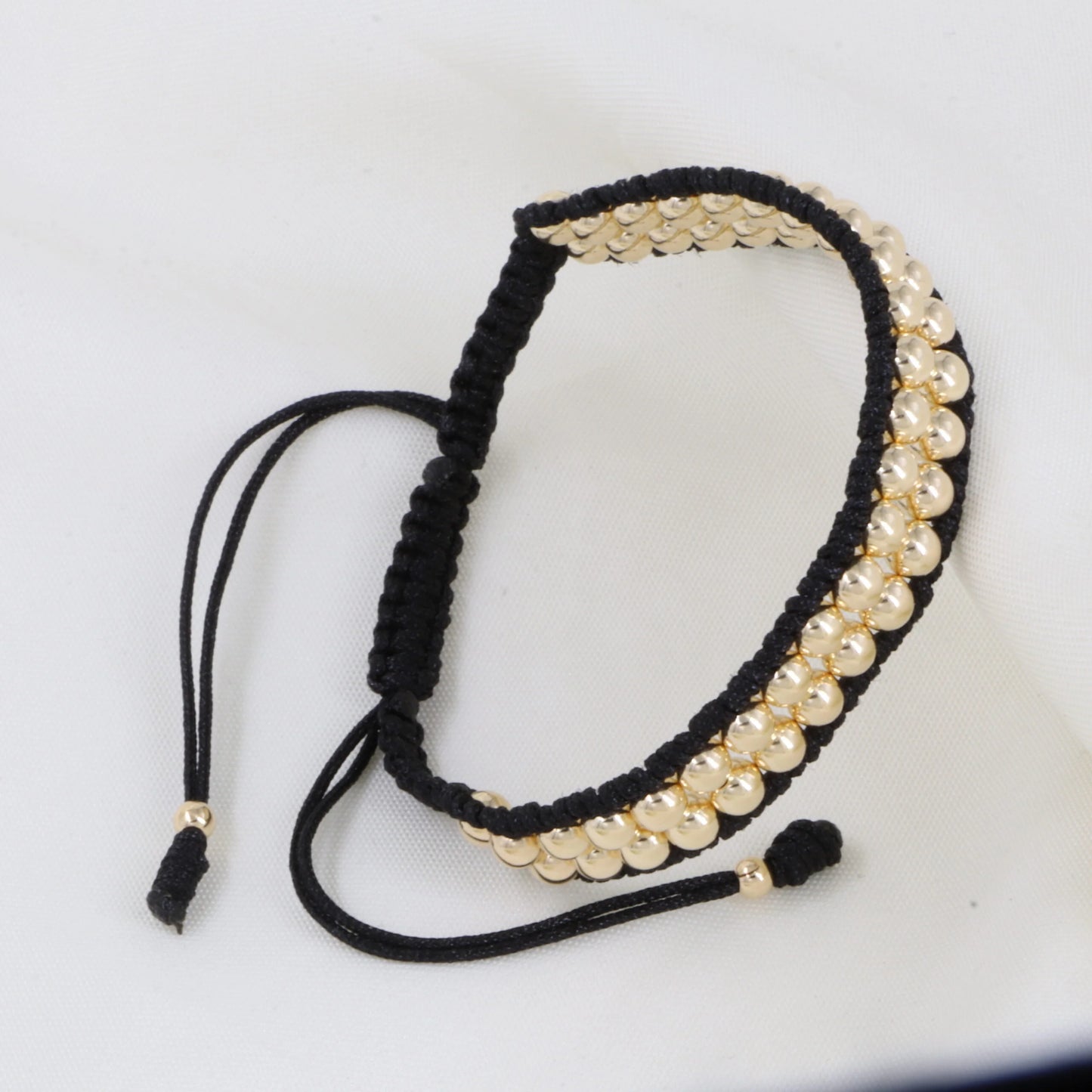 Brazalete Tubular Doble Oro Laminado 18k