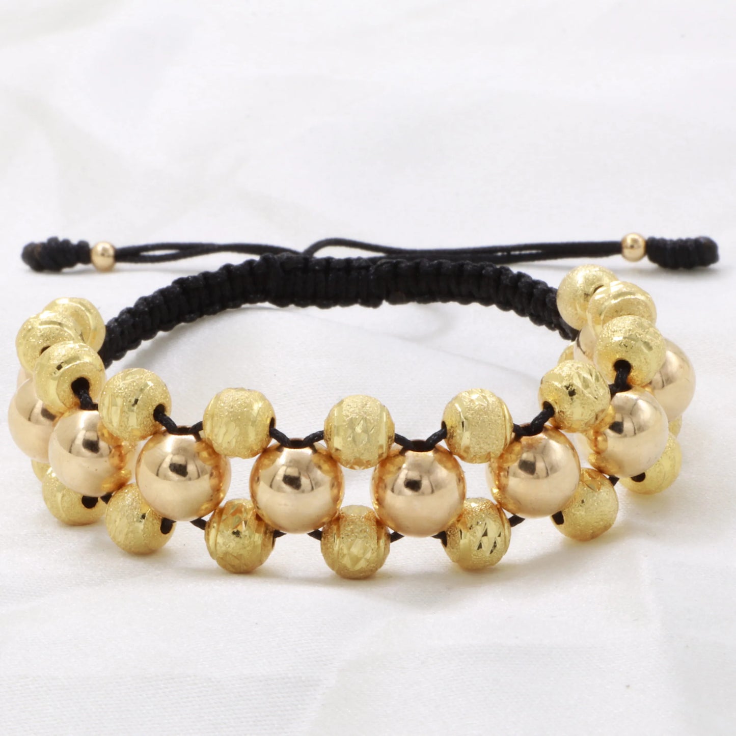 Brazalete Balín Diamantado En Oro Laminado 18k