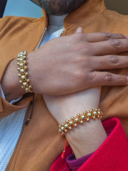 Brazalete Ajustable Parejas Oro Laminado 18k
