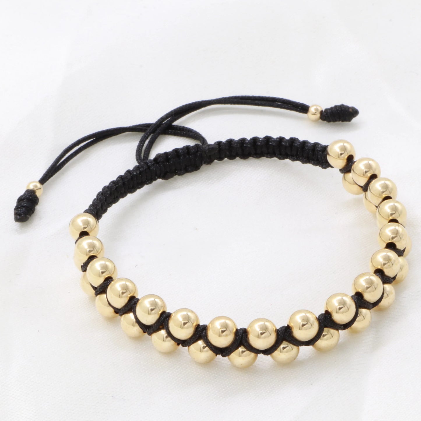 Brazalete Cruzado Negro Oro Laminado 18k