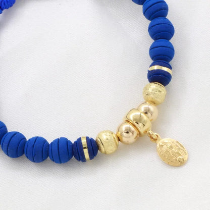 Brazalete Con Colgante Virgen De Guadalupe Mini Oro Laminado 18k