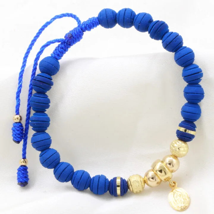 Brazalete Con Colgante Virgen De Guadalupe Mini Oro Laminado 18k