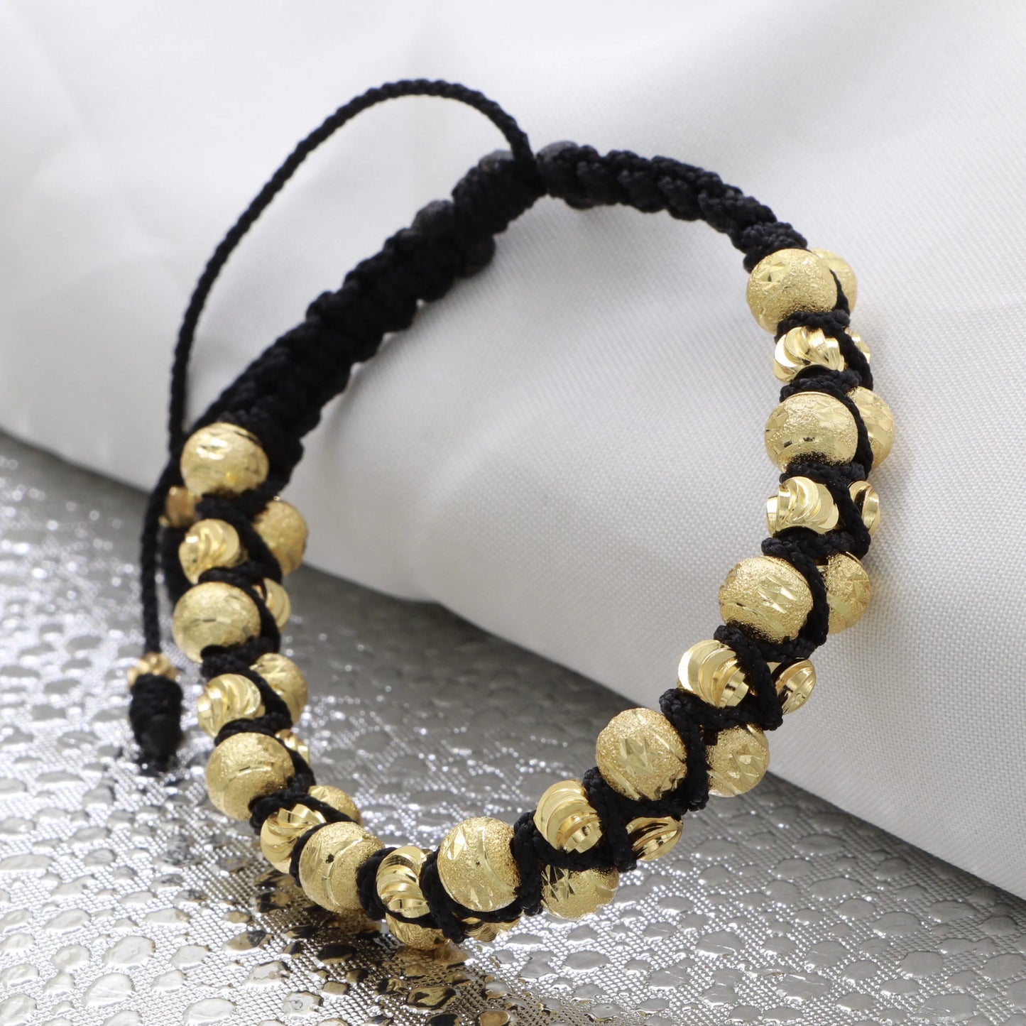 Manilla Tejida Macramé Oro Laminado 18k