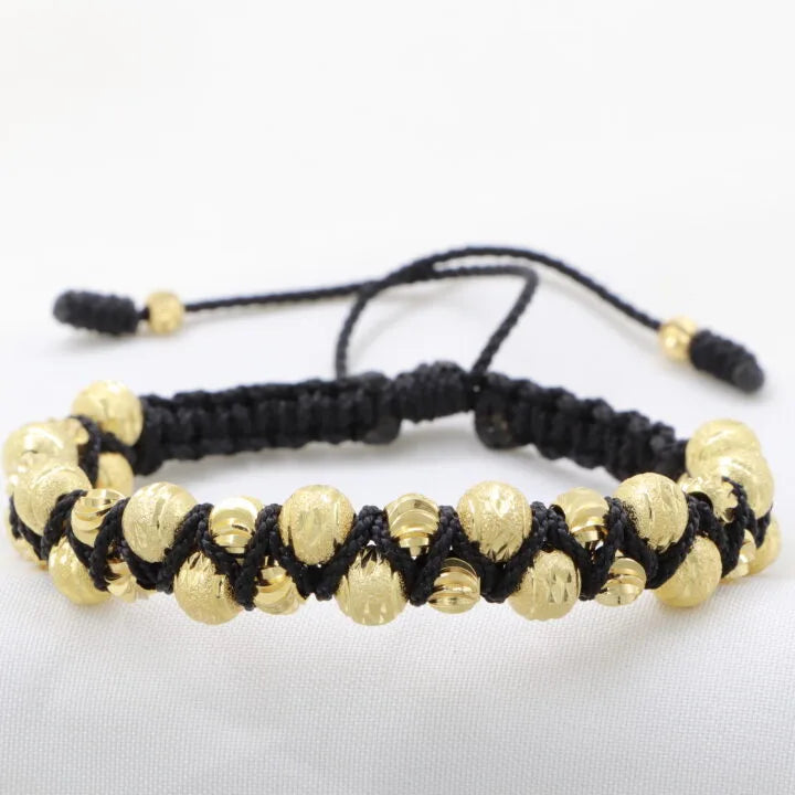 Manilla Tejida Macramé Oro Laminado 18k