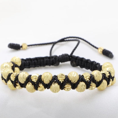 Manilla Tejida Macramé Oro Laminado 18k