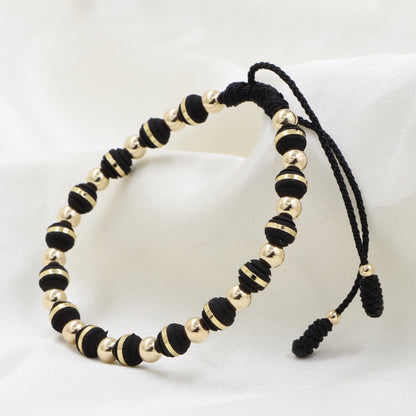 Brazalete Con Neopreno Anillados Oro Laminado 18k