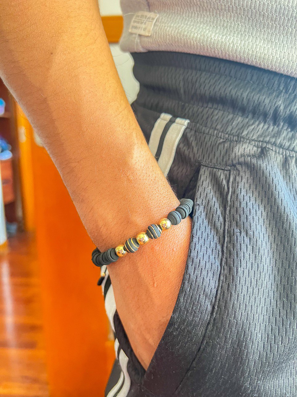 Brazalete Clásico Balín Oro Laminado 18k