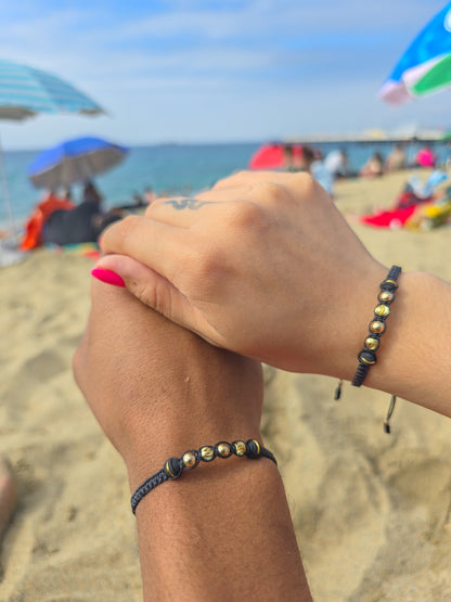 Brazaletes Artesanales en Macramé Oro Laminado 18k