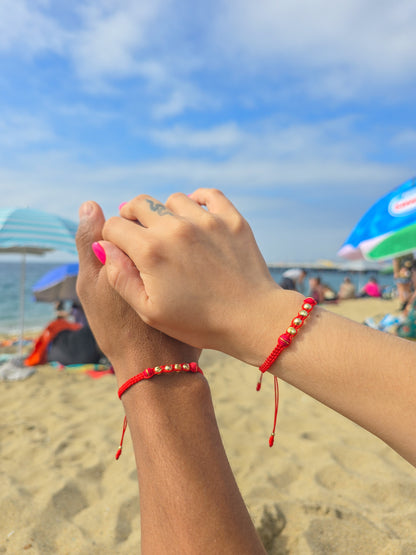 Brazaletes Artesanales en Macramé Oro Laminado 18k