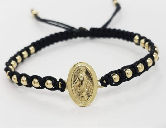 Brazalete Virgen milagrosa Oro Laminado 18k