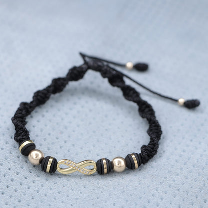 Brazalete Con Herraje Infinito Oro Laminado 18k