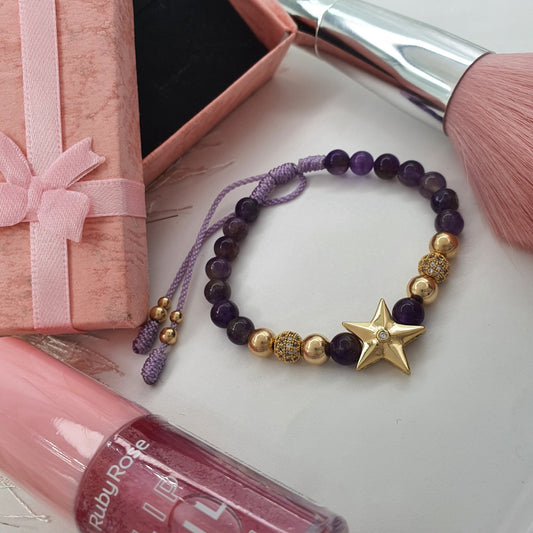 Brazalete Estrella Circonia Oro Laminado 18k