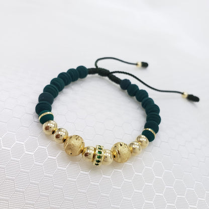 Brazalete Ajustable El Color De La Distinción Oro Laminado 18k