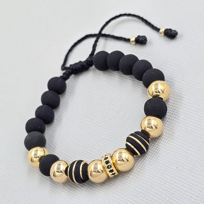 Brazalete Con Rondeles Grandes Oro Laminado 18k