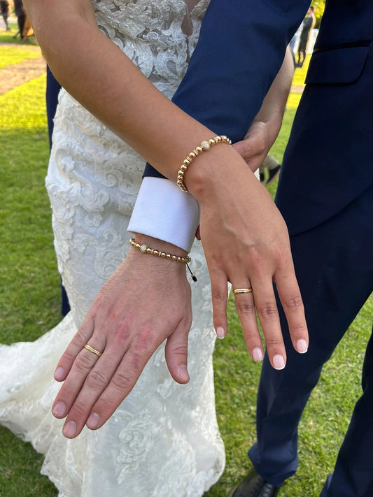 Brazaletes Para Boda Esposos En Oro Laminado 18k