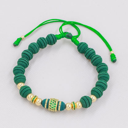 Brazalete Rondeles Circonias Oro Laminado 18K