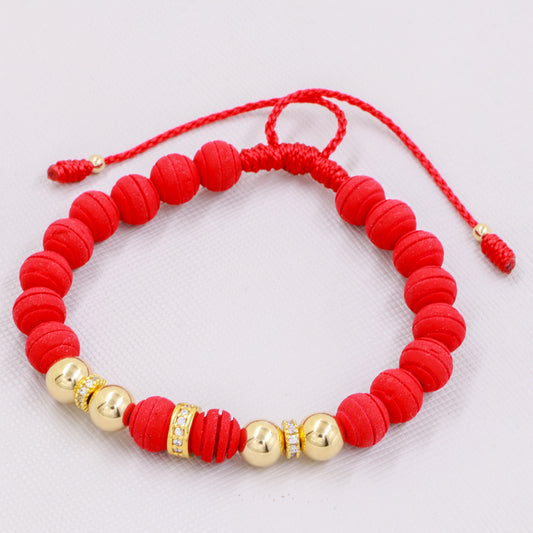 Brazalete Rondel Grande Oro Laminado 18K