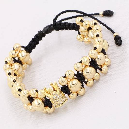 Brazalete Corona Shiny En Oro Laminado 18k