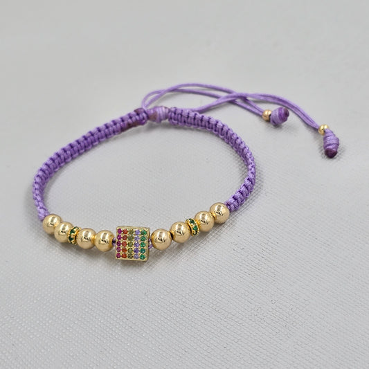 Brazalete Herraje Colors Fine En Oro Laminado 18k