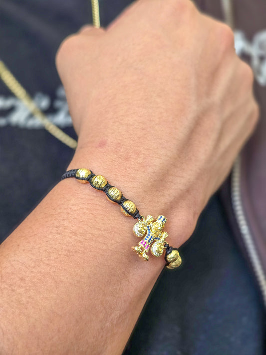 Brazalete Tio Rico Bolsa De Dinero Oro Laminado 18k