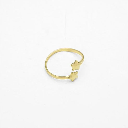 Anillo Stars Ajustable Oro Laminado 18k