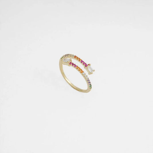 Anillo Sunrises Ajustable Oro Laminado 18k