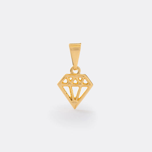 Colgante De Diamante Oro Laminado 18k