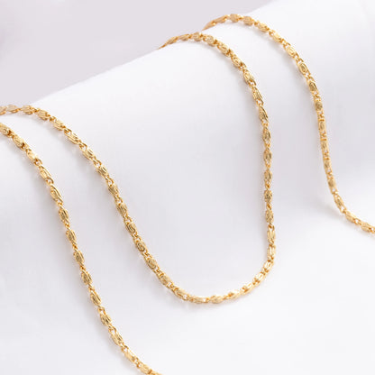 Cadena Tejido Caracol Oro Laminado 18k