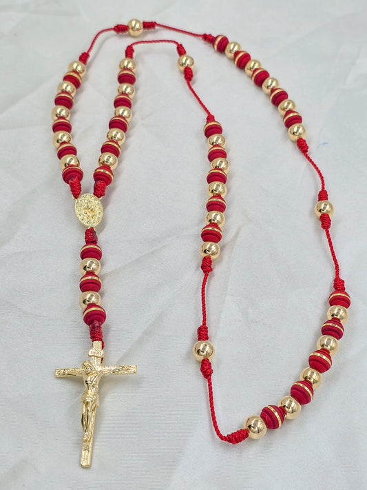 Rosario Artesanal De Oro Laminado 18k