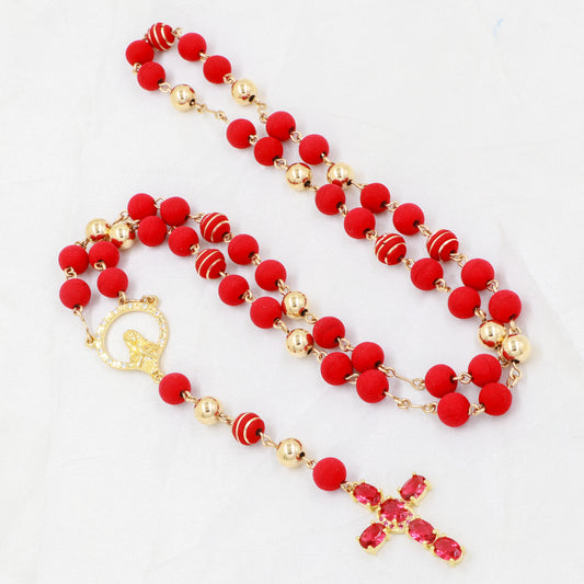 Rosario Abundancia Oro Laminado 18k