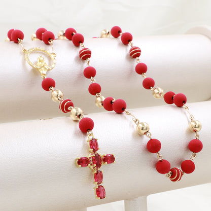 Rosario Abundancia Oro Laminado 18k