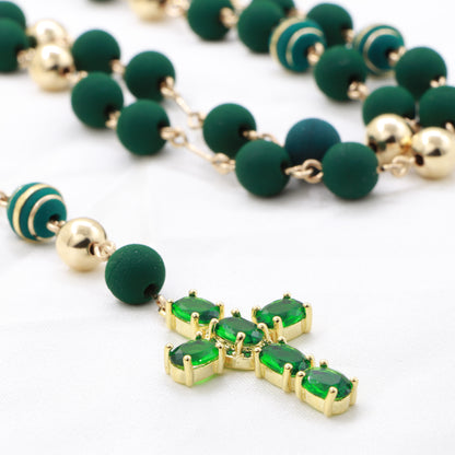 Rosario Abundancia Oro Laminado 18k