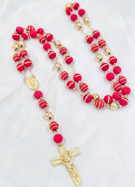 Rosario En Oro Laminado 18K