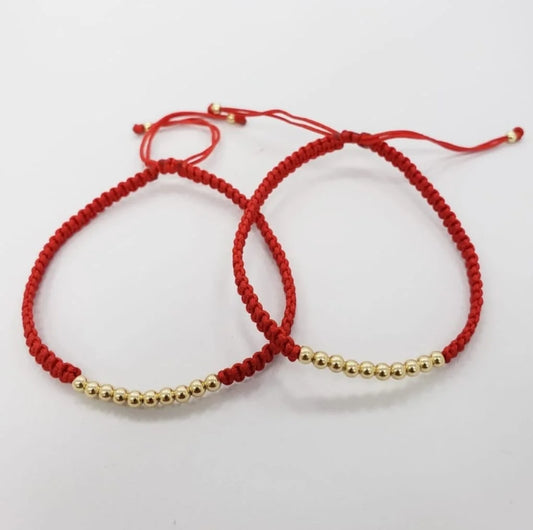 Promoción Brazaletes En Macramé Para Parejas Oro Laminado 18k