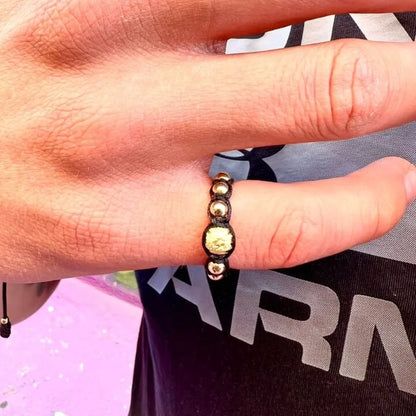 Anillo Bola De Fuego Oro Laminado 18k