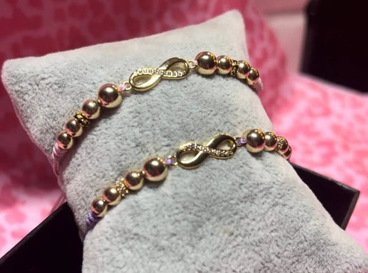 Brazaletes Infinitos Circonias Oro Laminado 18k