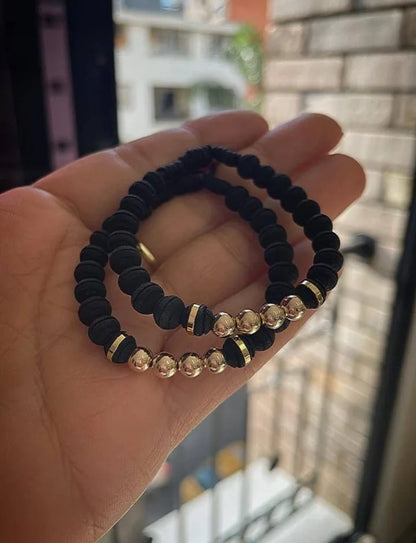 Brazaletes Balín Parejas Oro Laminado 18k