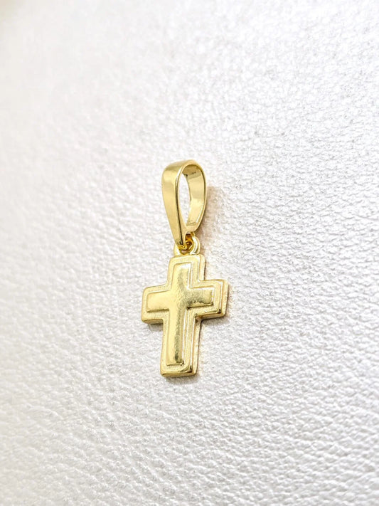 Colgante Cruz Superpuesta Oro Laminado 18k