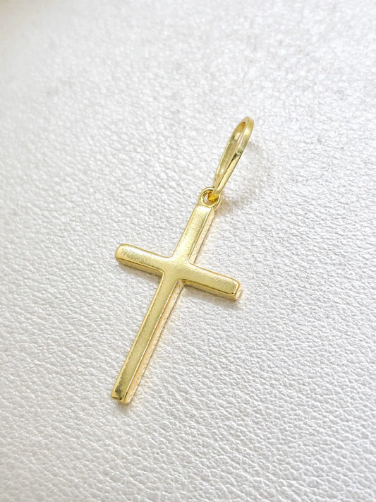 Colgante Cruz lisa Mediana Oro Laminado 18k