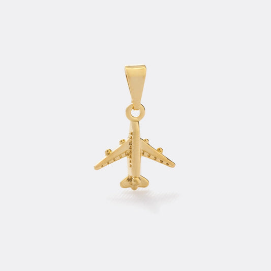 Colgante Avión Oro Laminado 18k