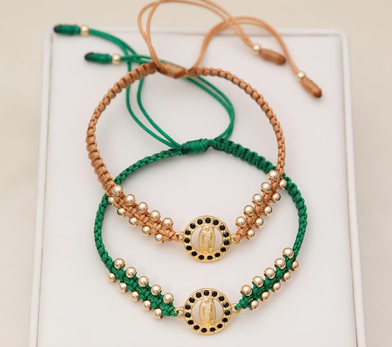 Brazalete Virgen De Guadalupe En Oro Laminado 18K