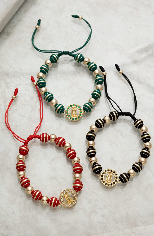 Brazalete De Proteccion Virgen De Guadalupe Oro Laminado 18K