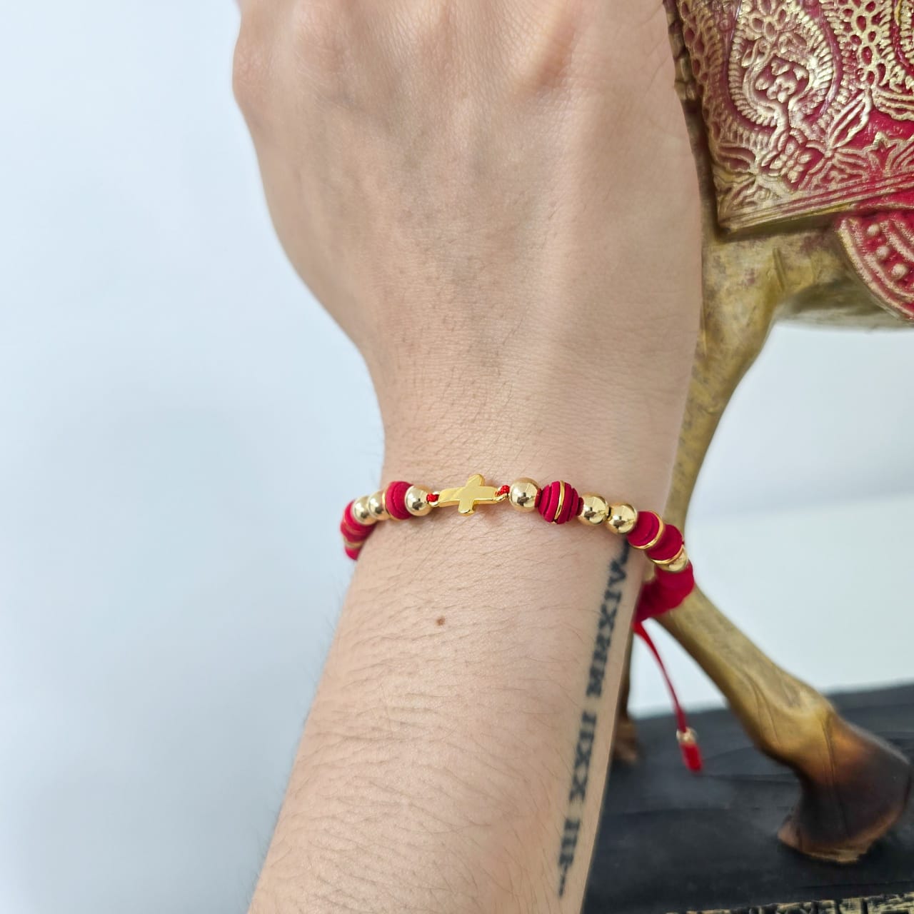 Brazalete Ajustable Protección En Oro Laminado 18K