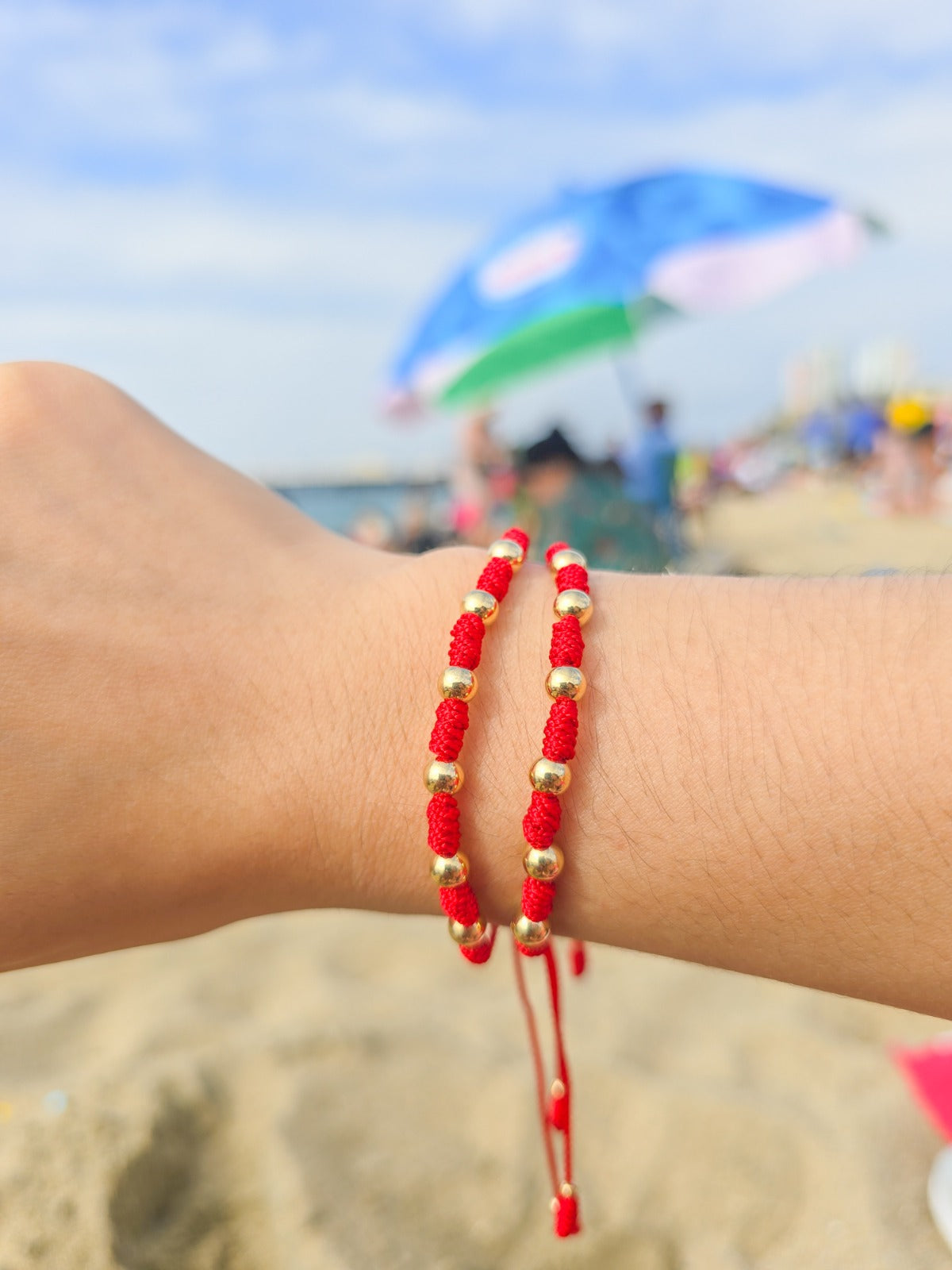 Brazalete Siete Nudos de Protección Oro Laminado 18K