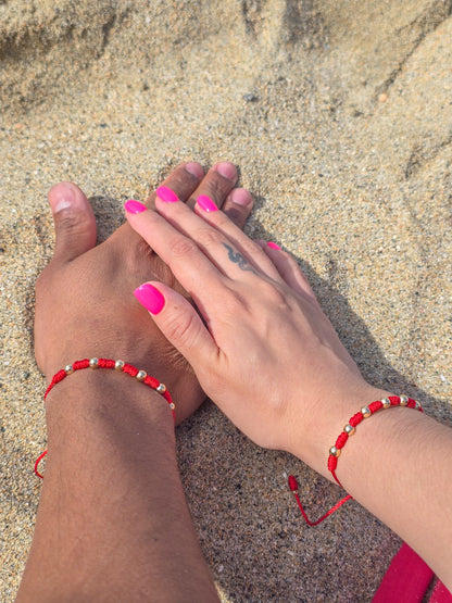 Brazalete Siete Nudos de Protección Oro Laminado 18K